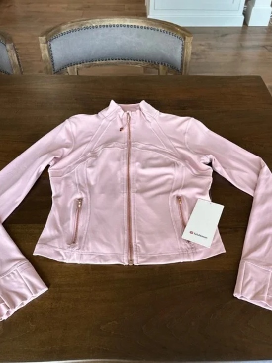 lululemon athletica Tops - Lululemon Define Nulu Jacket Pink Haze / Rose Gold Cropped Women's Sz 10 NEW